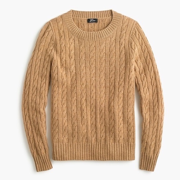 cable crewneck sweater